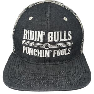 Dale Brisby Snapback Black One Size Ridin Bulls Punchin Fools Paisley Rodeo Hat